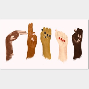 Human Hands Come in Many Colors Posters and Art